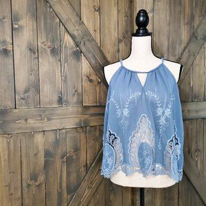 Taylor & Sage Blue Lace Tank